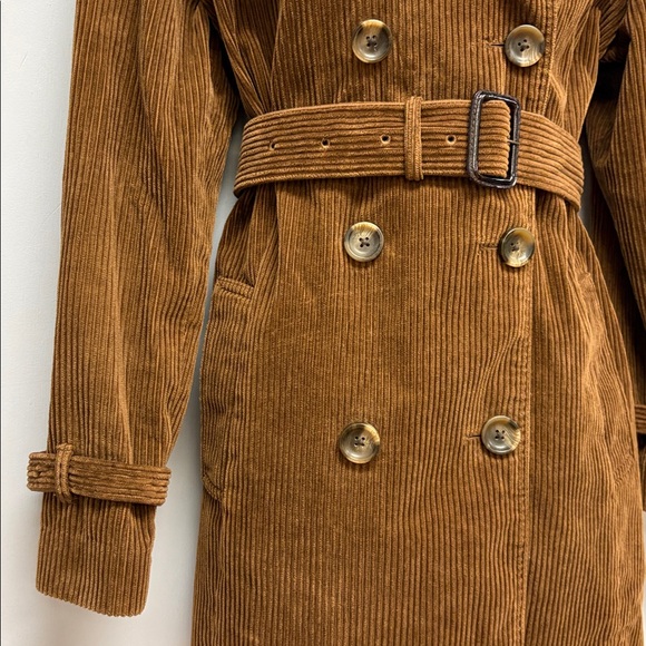 GAP Corduroy Belted Trench Coat – Women’s XL – Brown - Picture 3 of 11